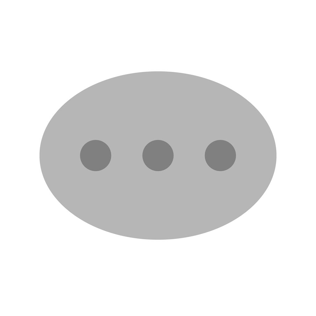 Single Chat Bubble Greyscale Icon - IconBunny