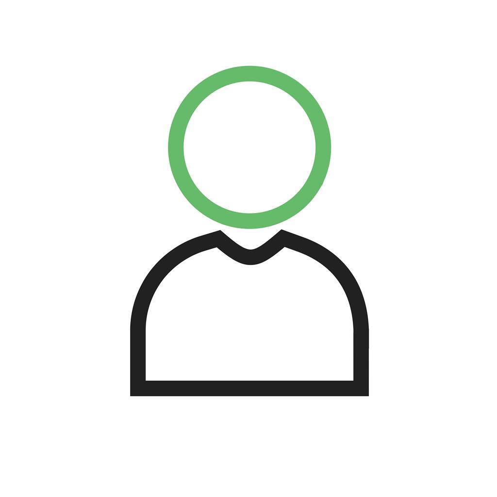 User Line Green Black Icon - IconBunny