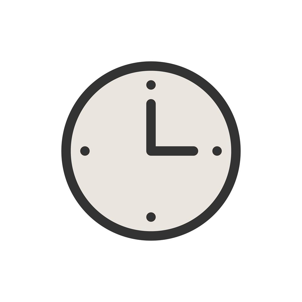 Clock Line Filled Icon - IconBunny