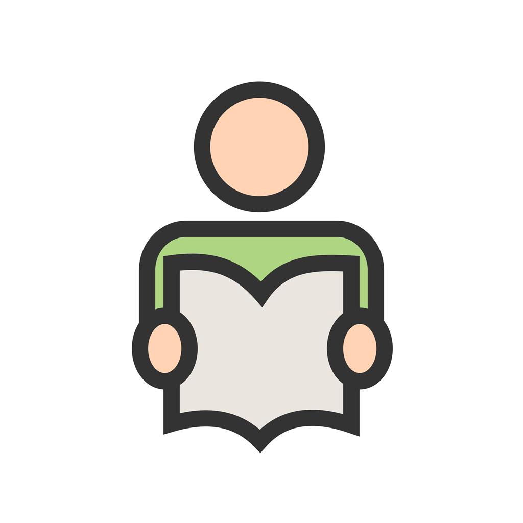 Student Line Filled Icon - IconBunny