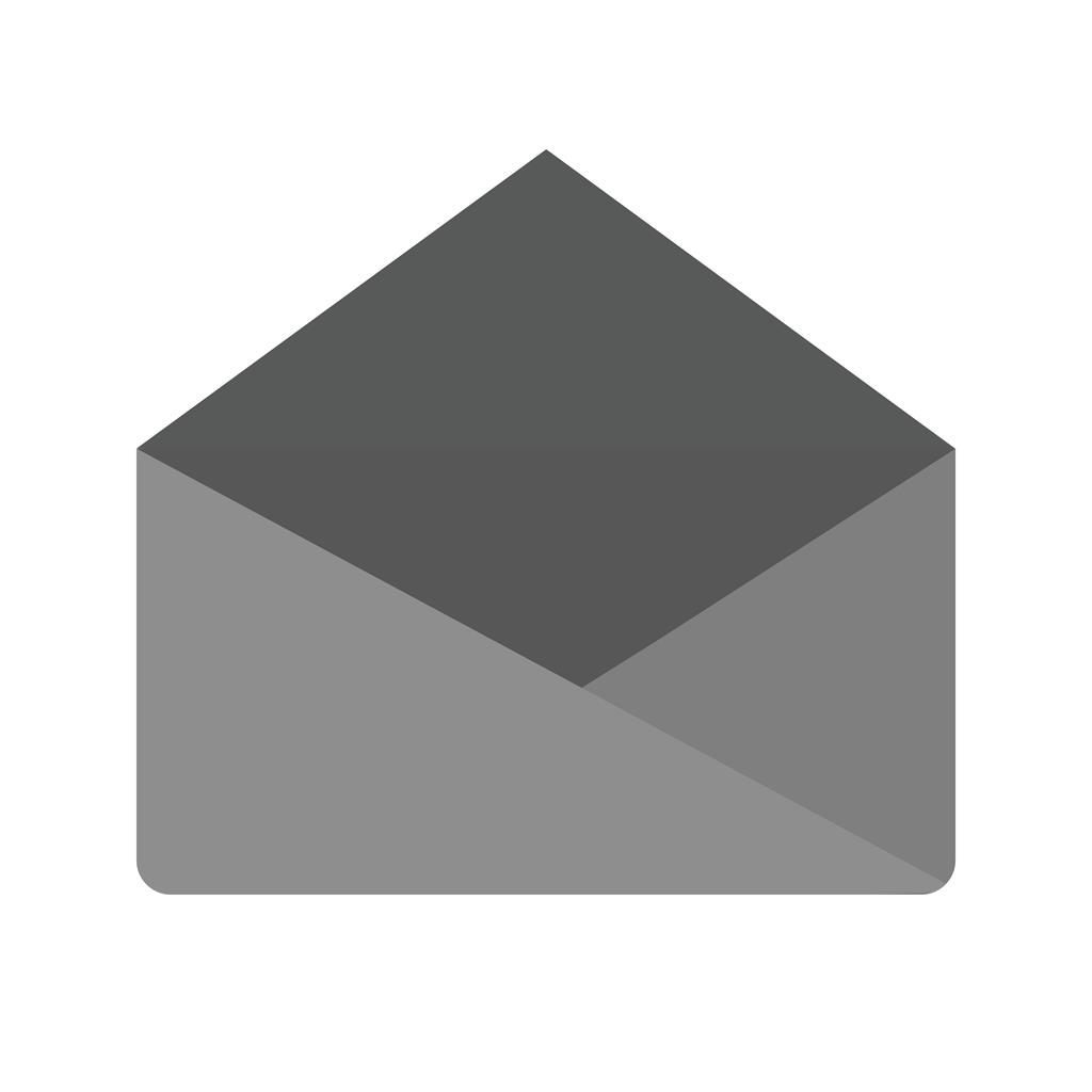 Mail II Greyscale Icon - IconBunny