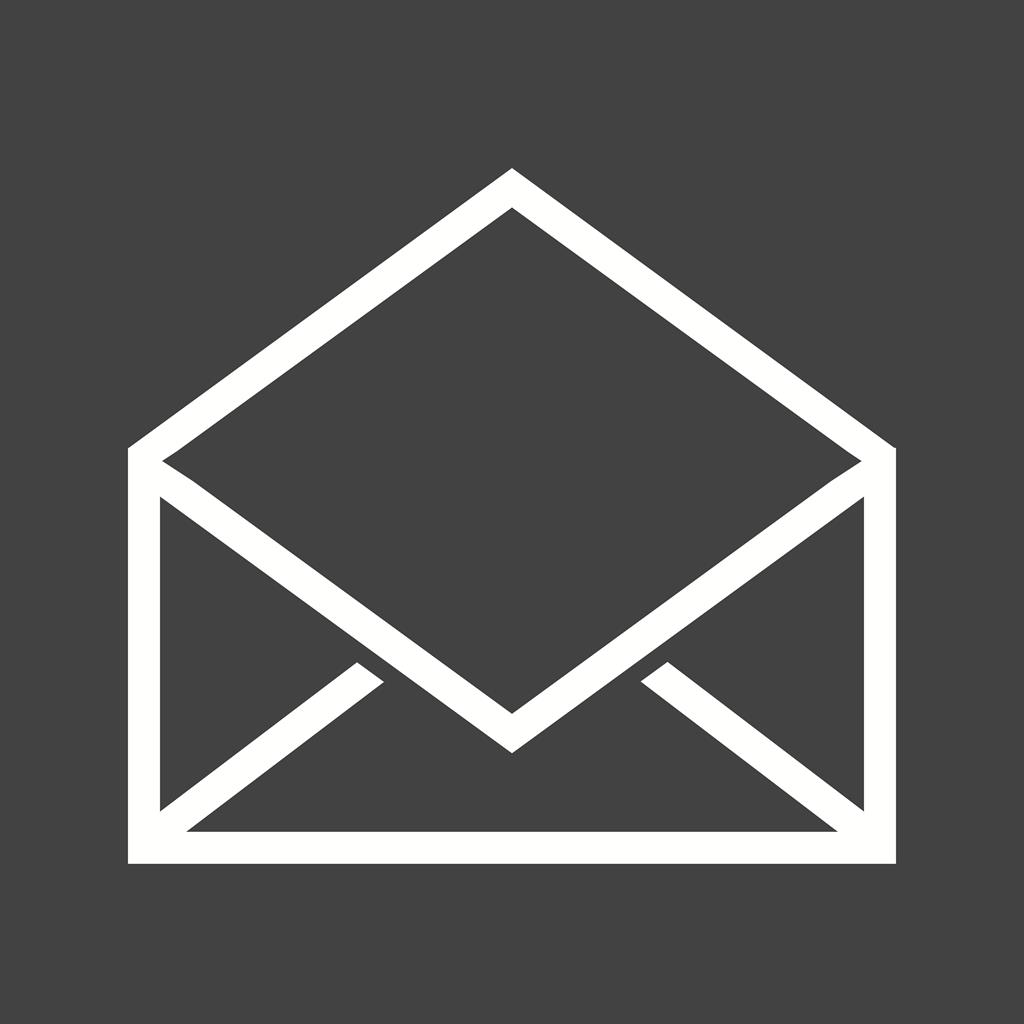 Mail II Line Inverted Icon - IconBunny