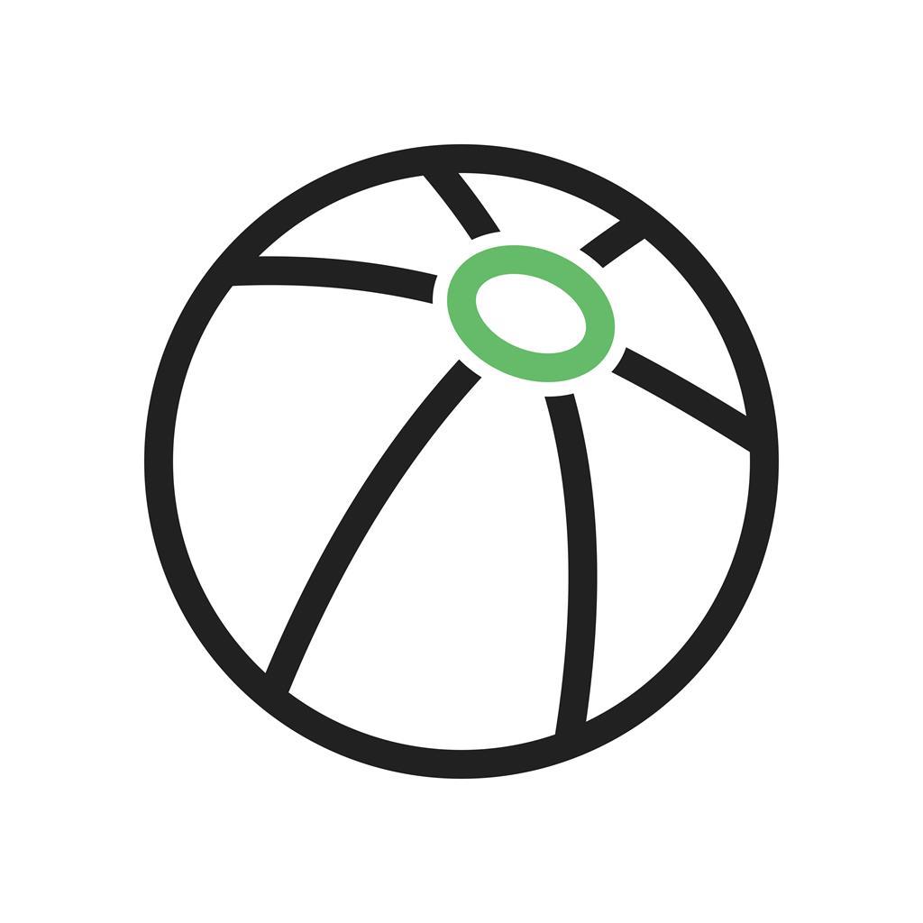 Ball Line Green Black Icon - IconBunny