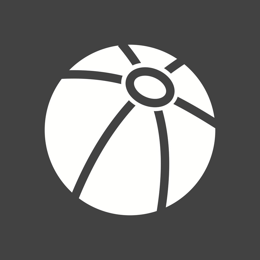 Ball Glyph Inverted Icon - IconBunny