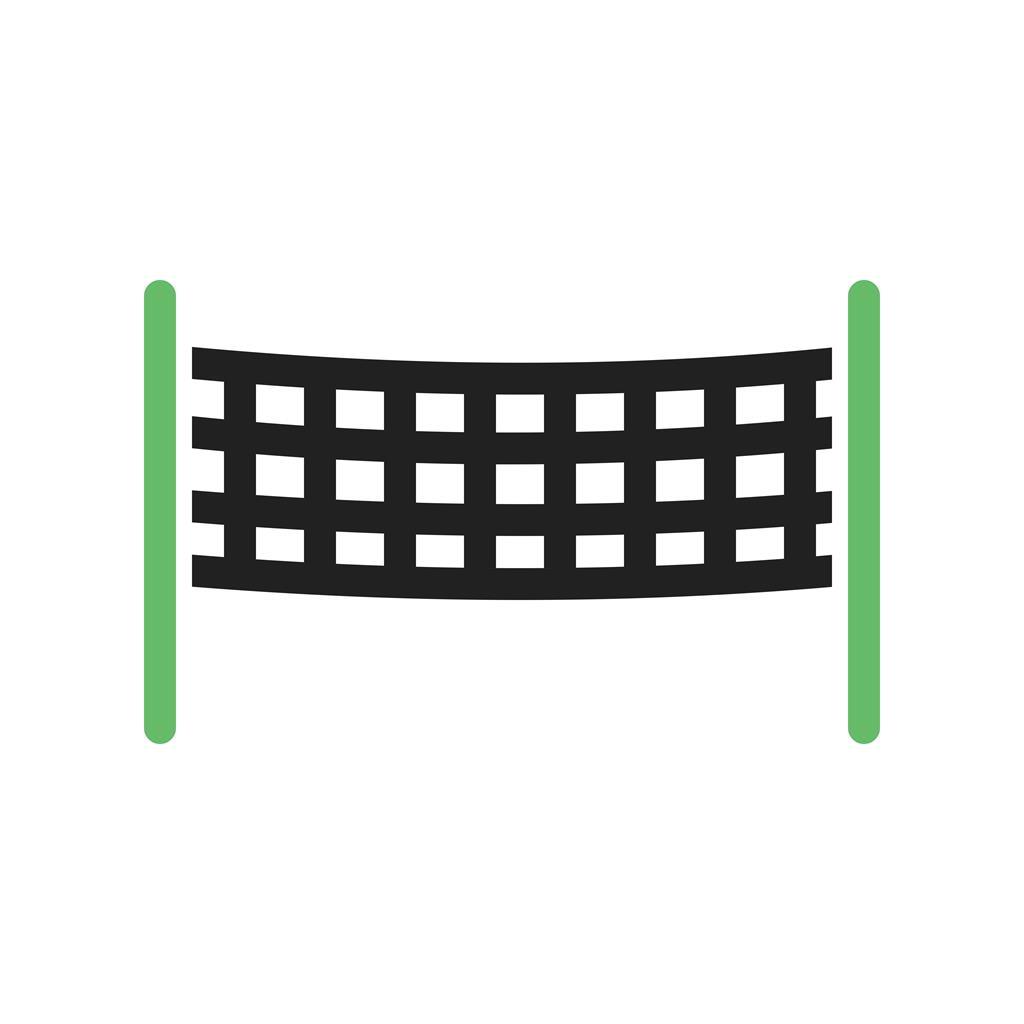 Vollyball Net Line Green Black Icon - IconBunny