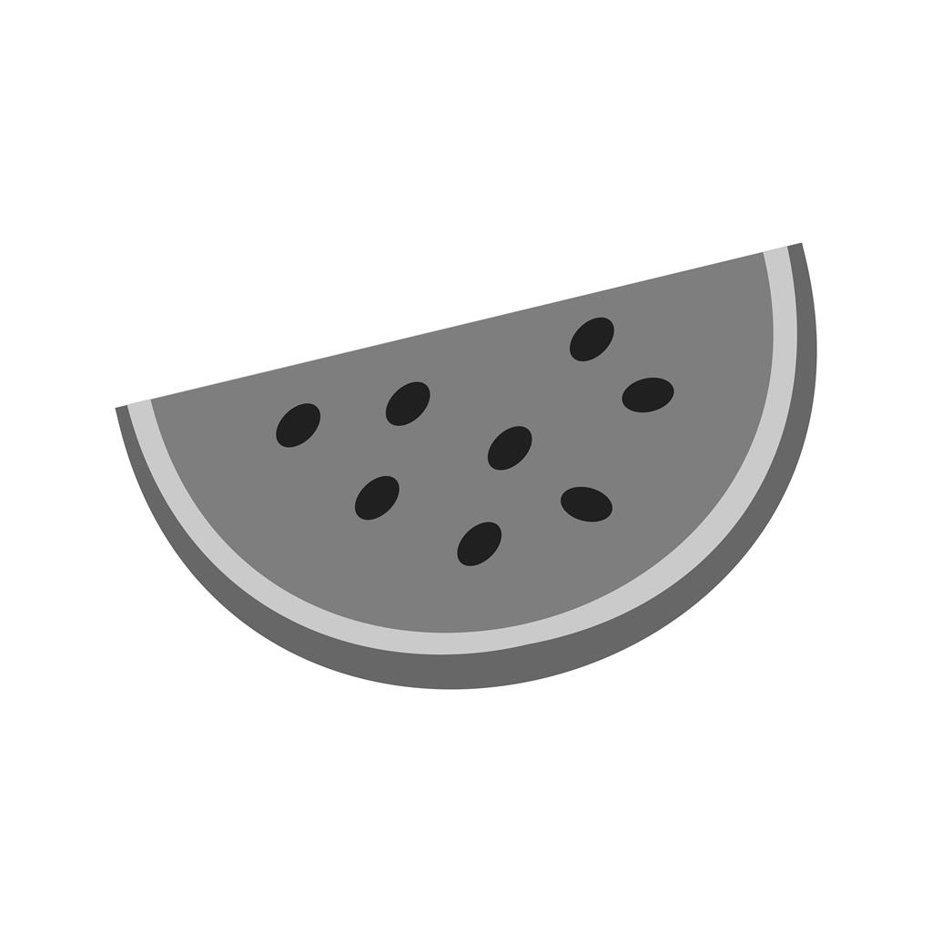 Watermeloon Greyscale Icon - IconBunny