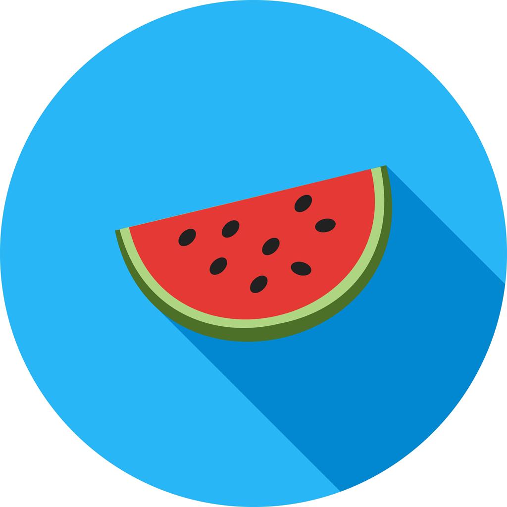 Watermeloon Flat Shadowed Icon - IconBunny