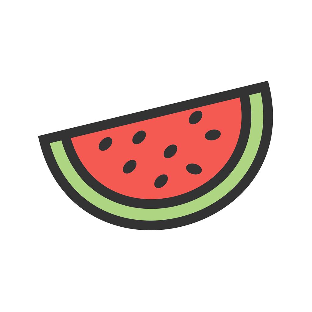 Watermeloon Line Filled Icon - IconBunny