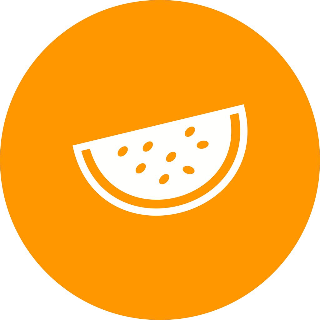 Watermeloon Flat Round Icon - IconBunny