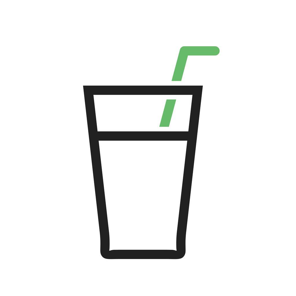 Soft drink Line Green Black Icon - IconBunny