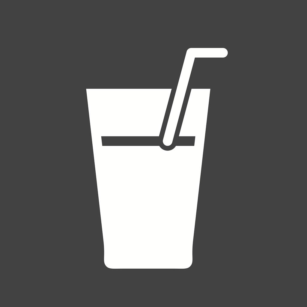 Soft drink Glyph Inverted Icon - IconBunny