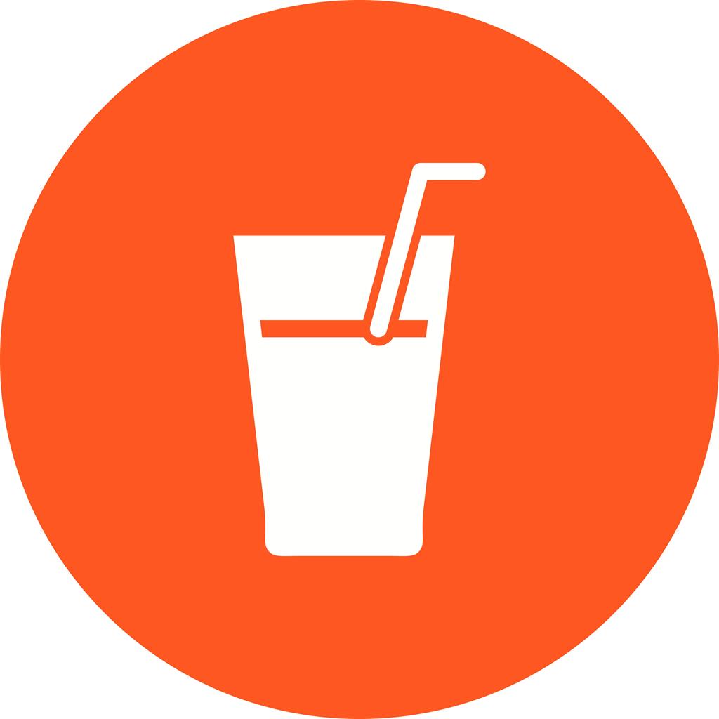 Soft drink Flat Round Icon - IconBunny