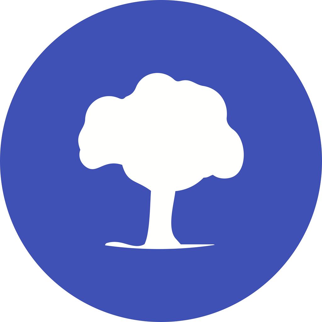Tree Flat Round Icon - IconBunny