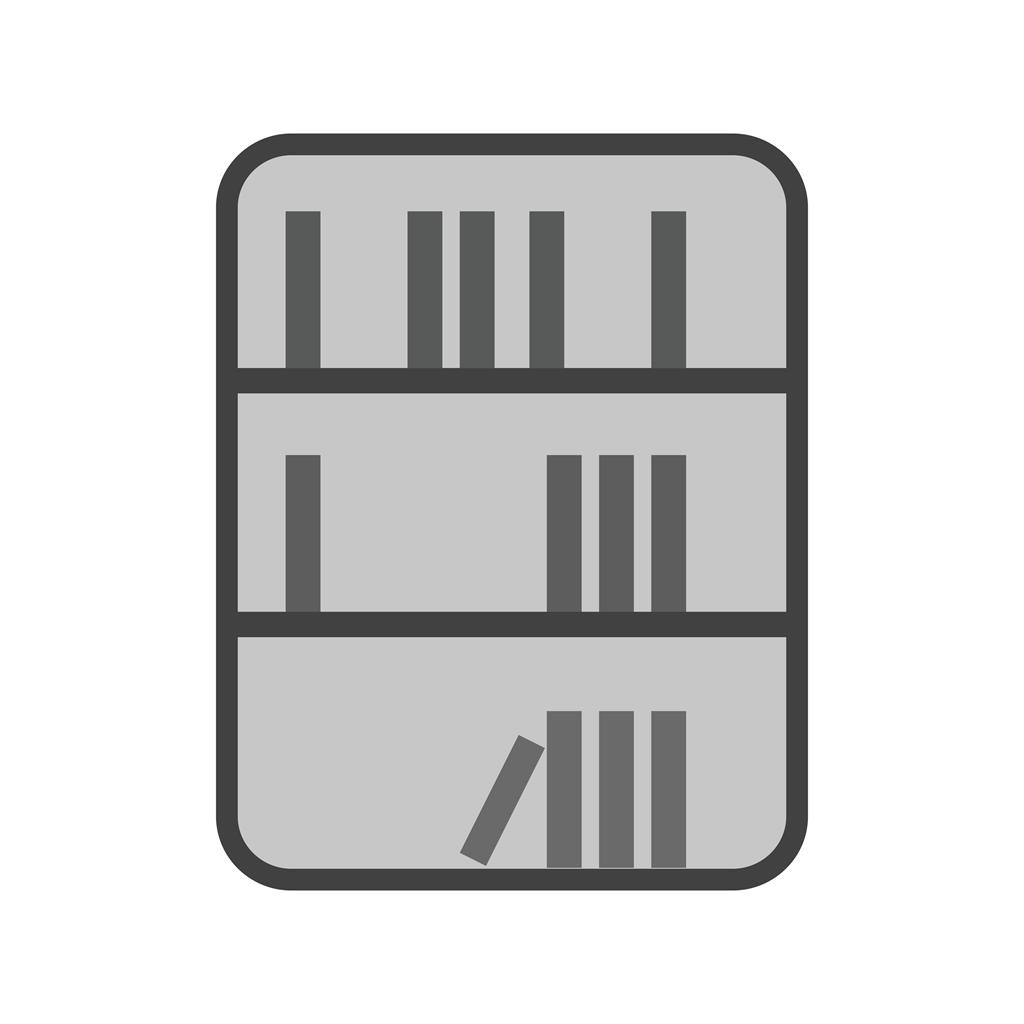 Library Greyscale Icon - IconBunny