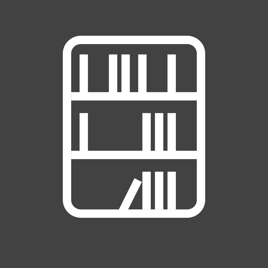 Library Line Inverted Icon - IconBunny