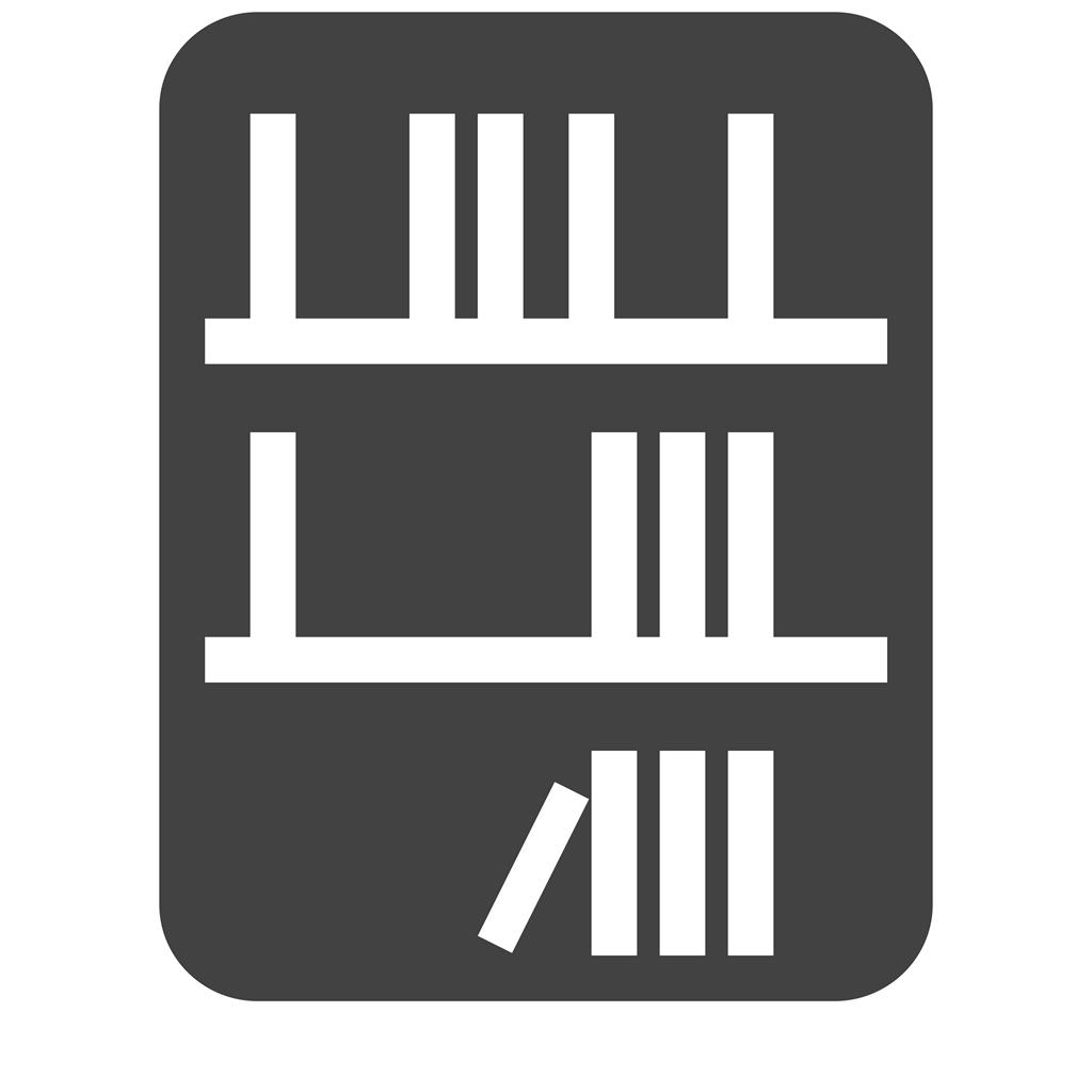 Library Glyph Icon - IconBunny