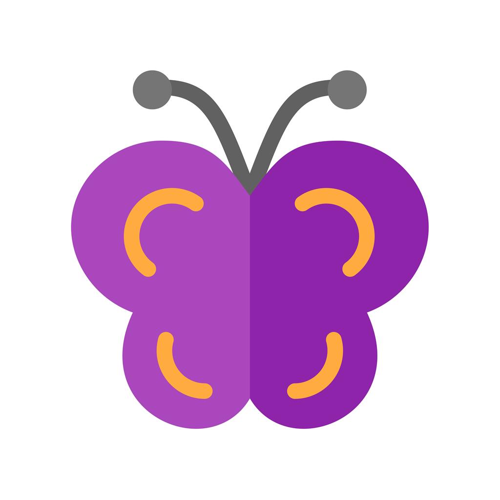 Butterfly Flat Multicolor Icon - IconBunny