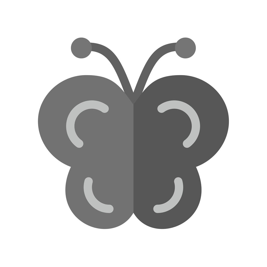 Butterfly Greyscale Icon - IconBunny