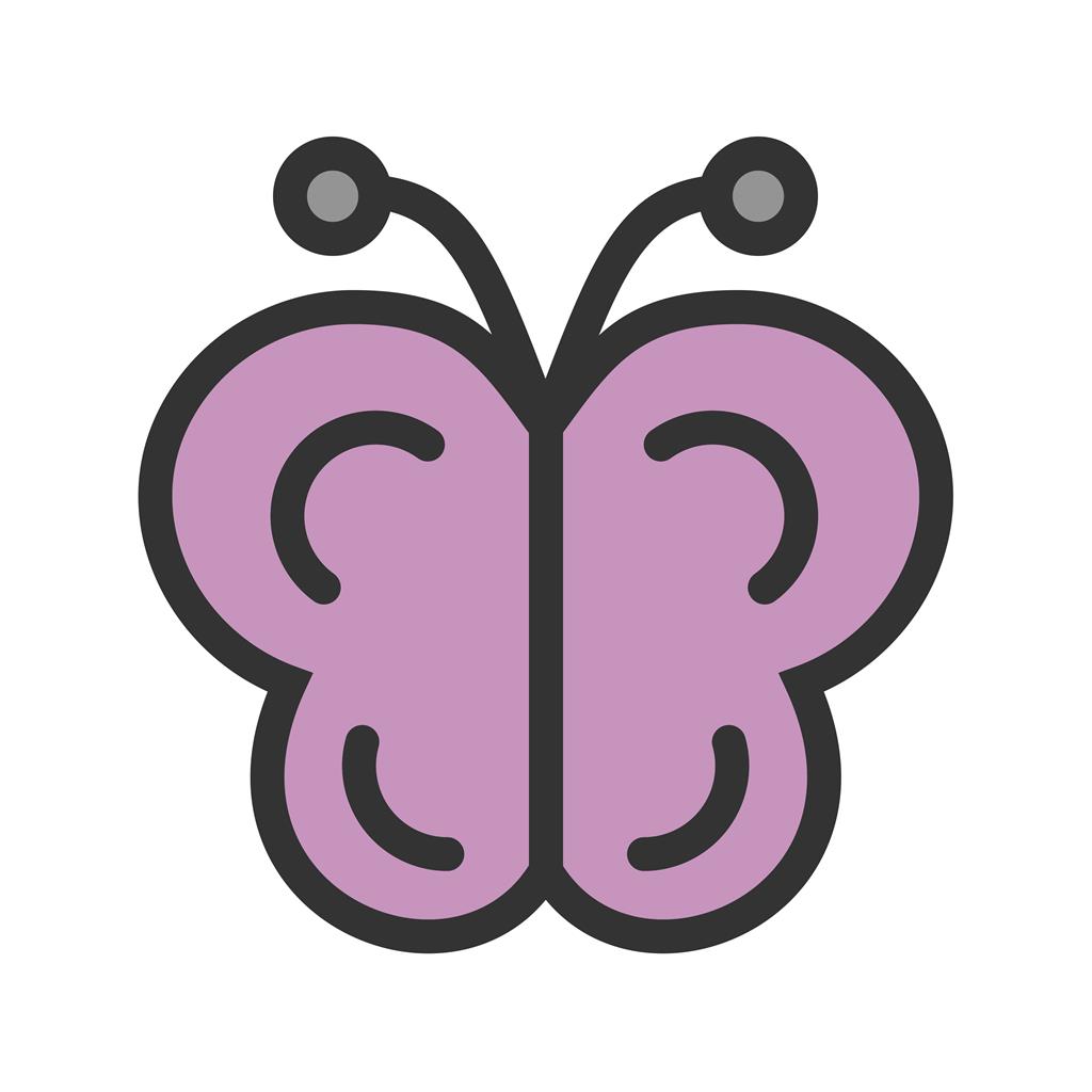 Butterfly Line Filled Icon - IconBunny
