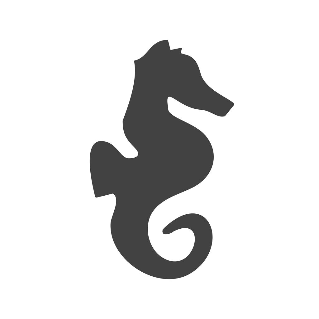 Seahorse Glyph Icon - IconBunny