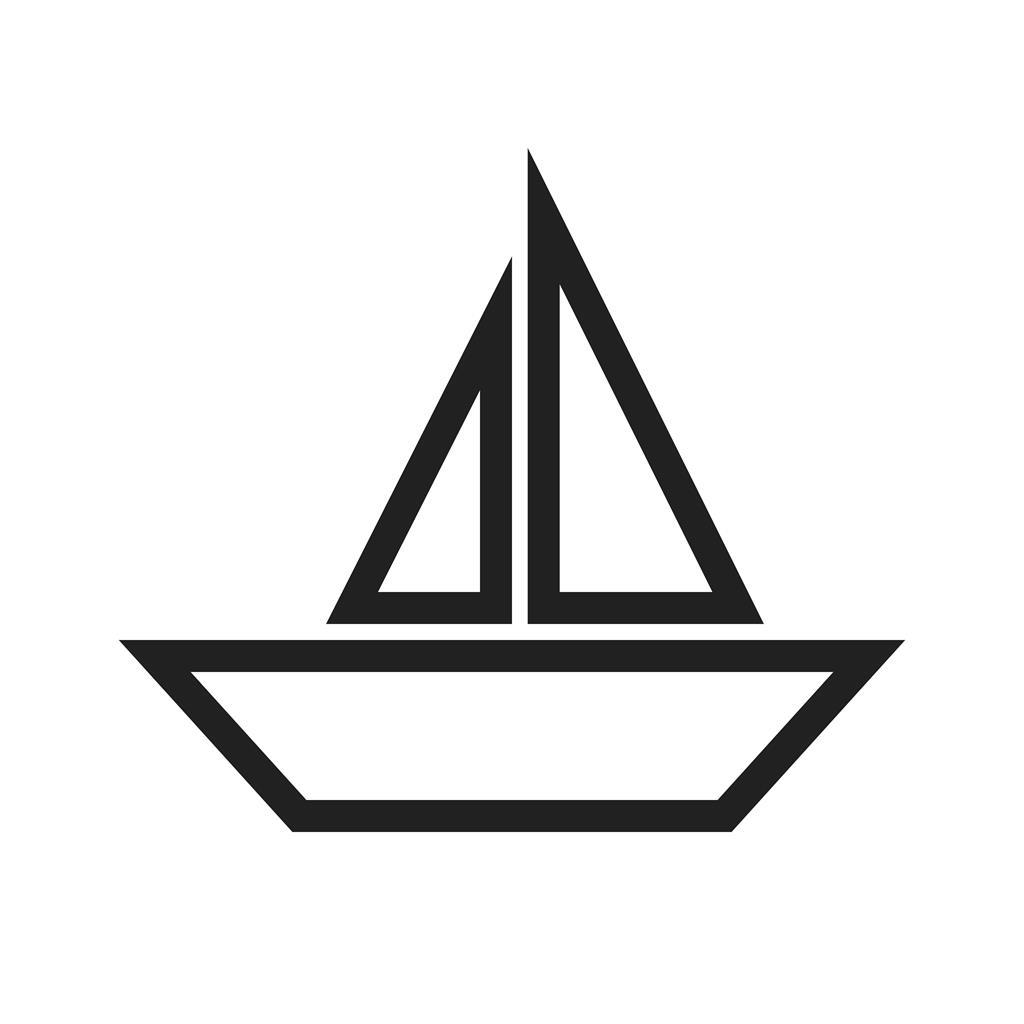 Boat Line Icon - IconBunny