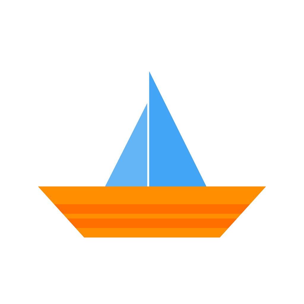 Boat Flat Multicolor Icon - IconBunny