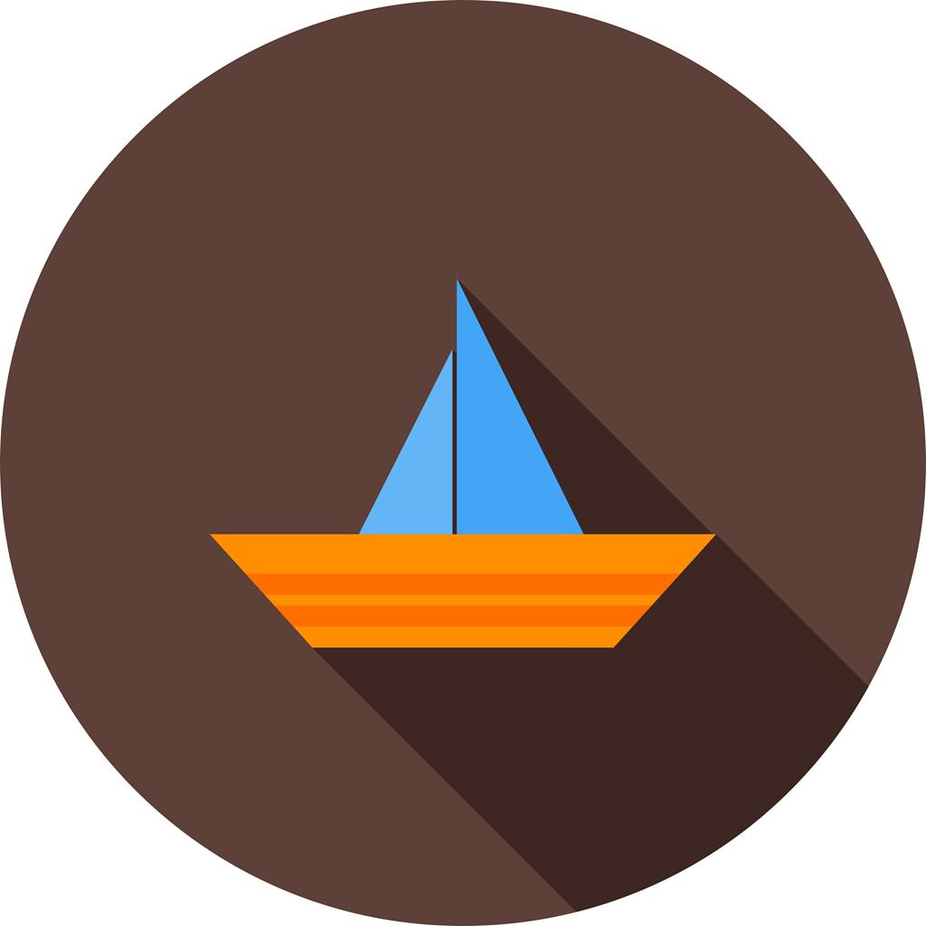 Boat Flat Shadowed Icon - IconBunny