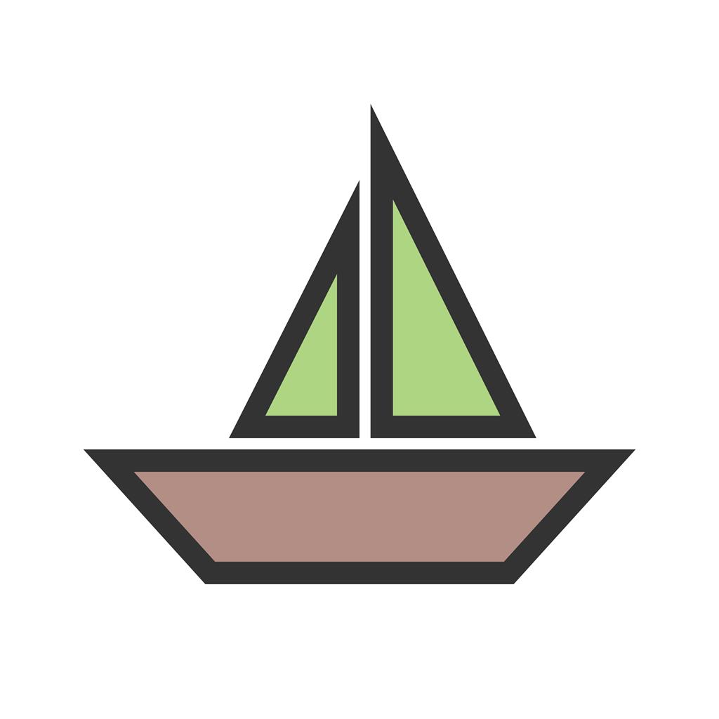 Boat Line Filled Icon - IconBunny