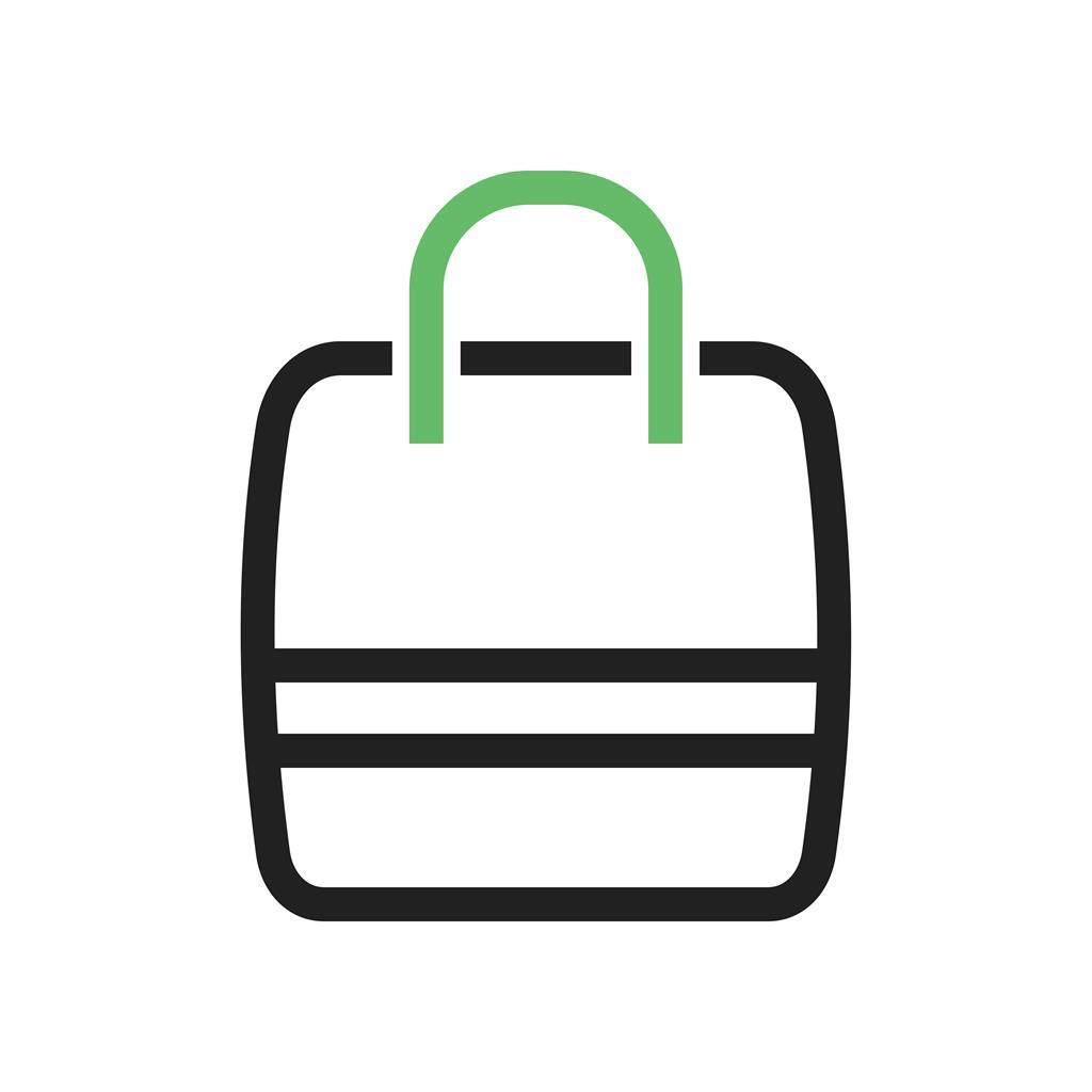 Handbag Line Green Black Icon - IconBunny