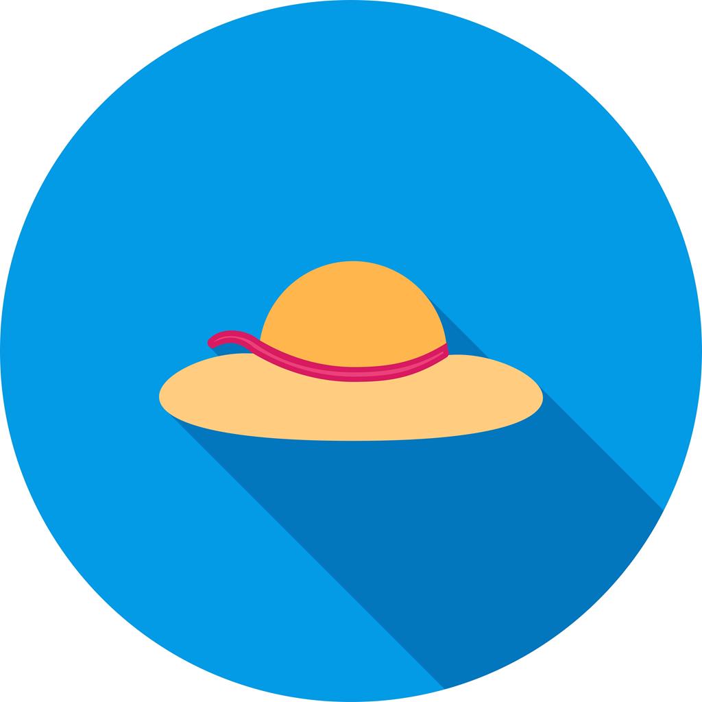 Hat II Flat Shadowed Icon - IconBunny