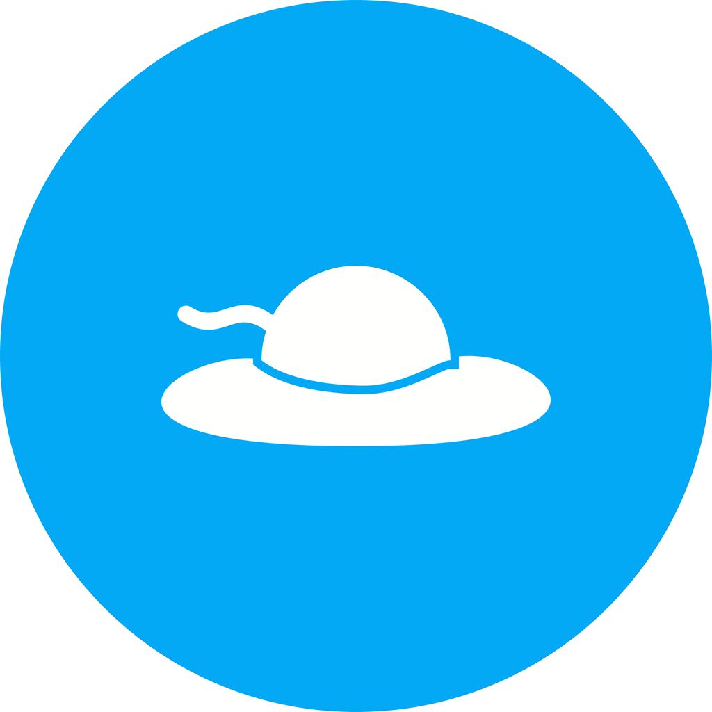 Hat II Flat Round Icon - IconBunny