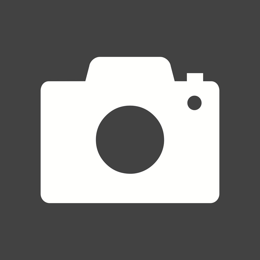 Camera Glyph Inverted Icon - IconBunny