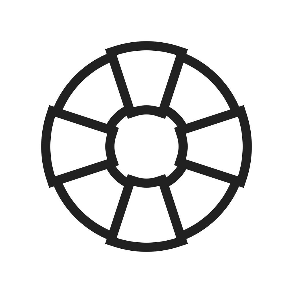 Swimming Tire Line Icon - IconBunny