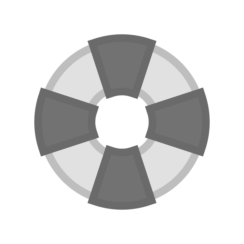 Swimming Tire Greyscale Icon - IconBunny