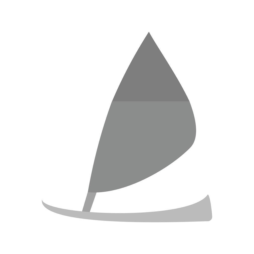 Surfing Greyscale Icon - IconBunny