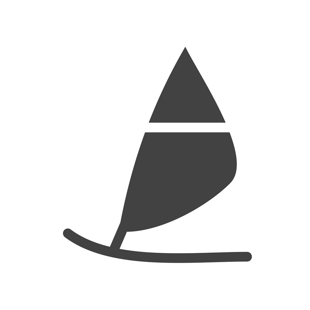 Surfing Glyph Icon - IconBunny