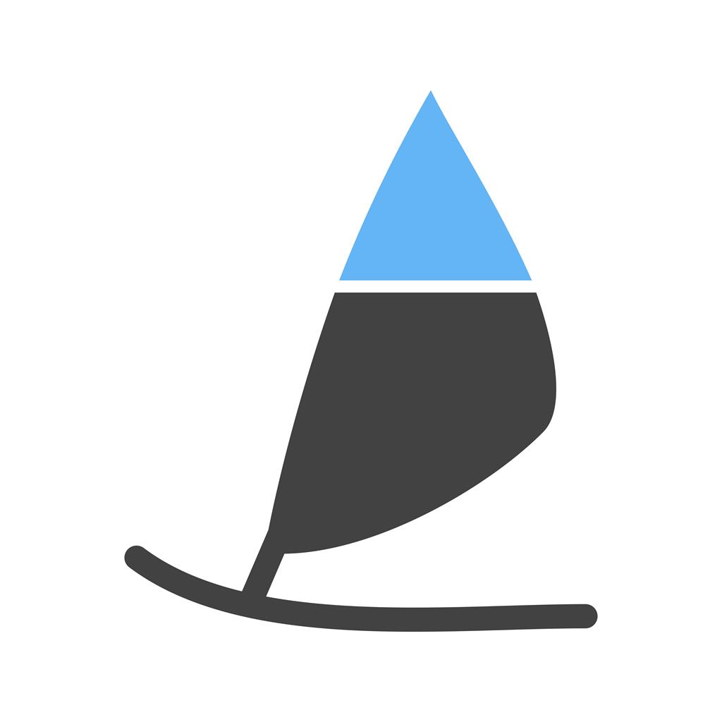 Surfing Blue Black Icon - IconBunny