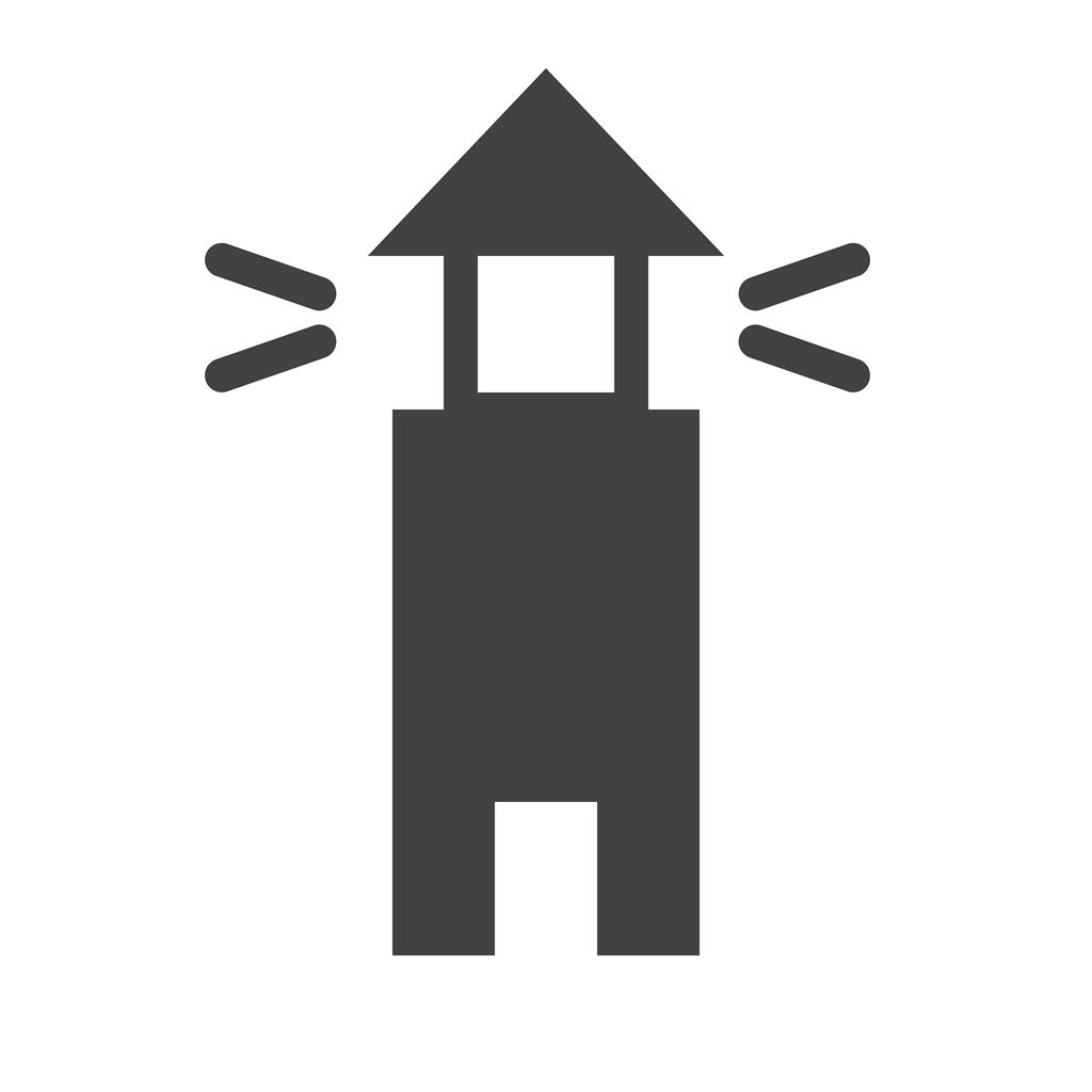 Lighthouse Glyph Icon - IconBunny