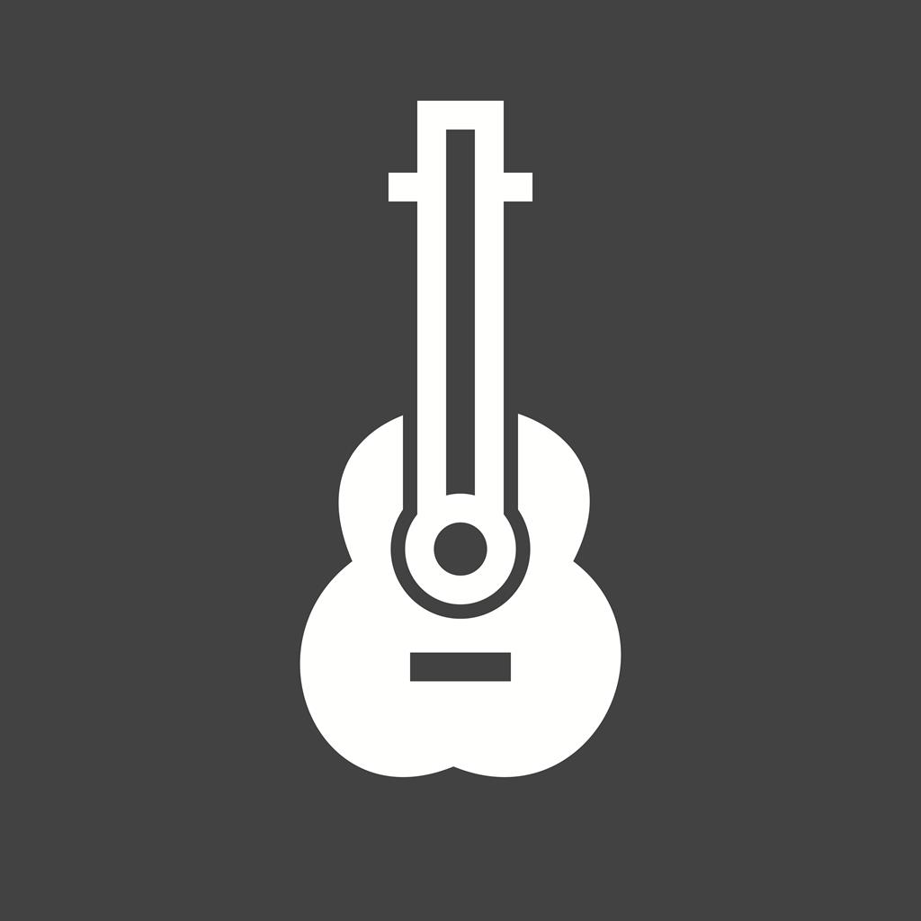 Guitar Glyph Inverted Icon - IconBunny