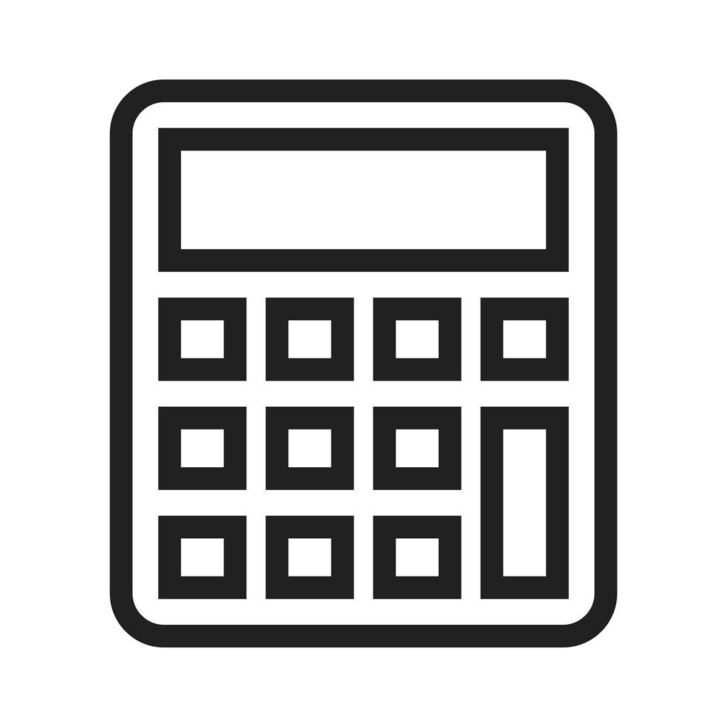Calculator II Line Icon - IconBunny