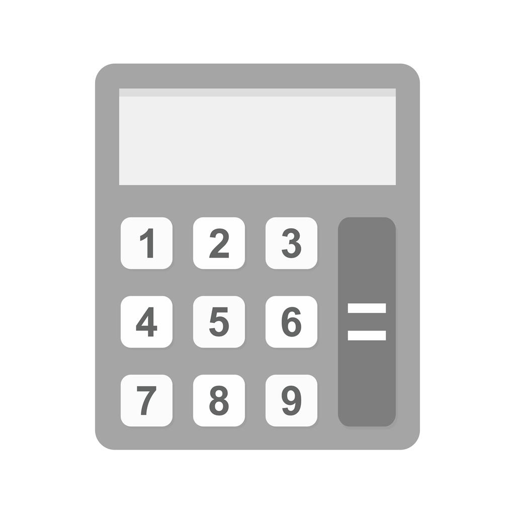 Calculator II Greyscale Icon - IconBunny