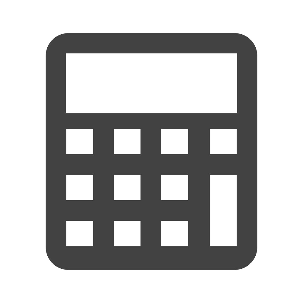 Calculator II Glyph Icon - IconBunny