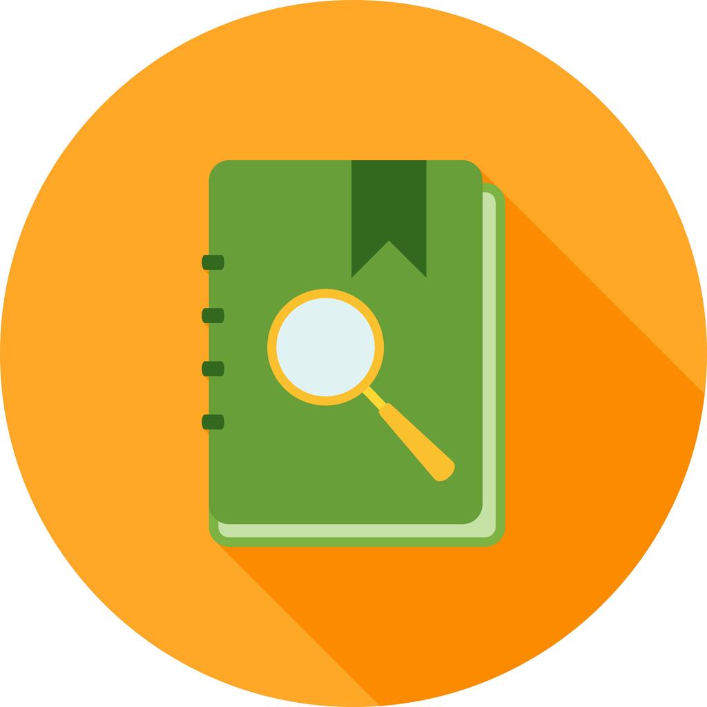 Research Flat Shadowed Icon - IconBunny