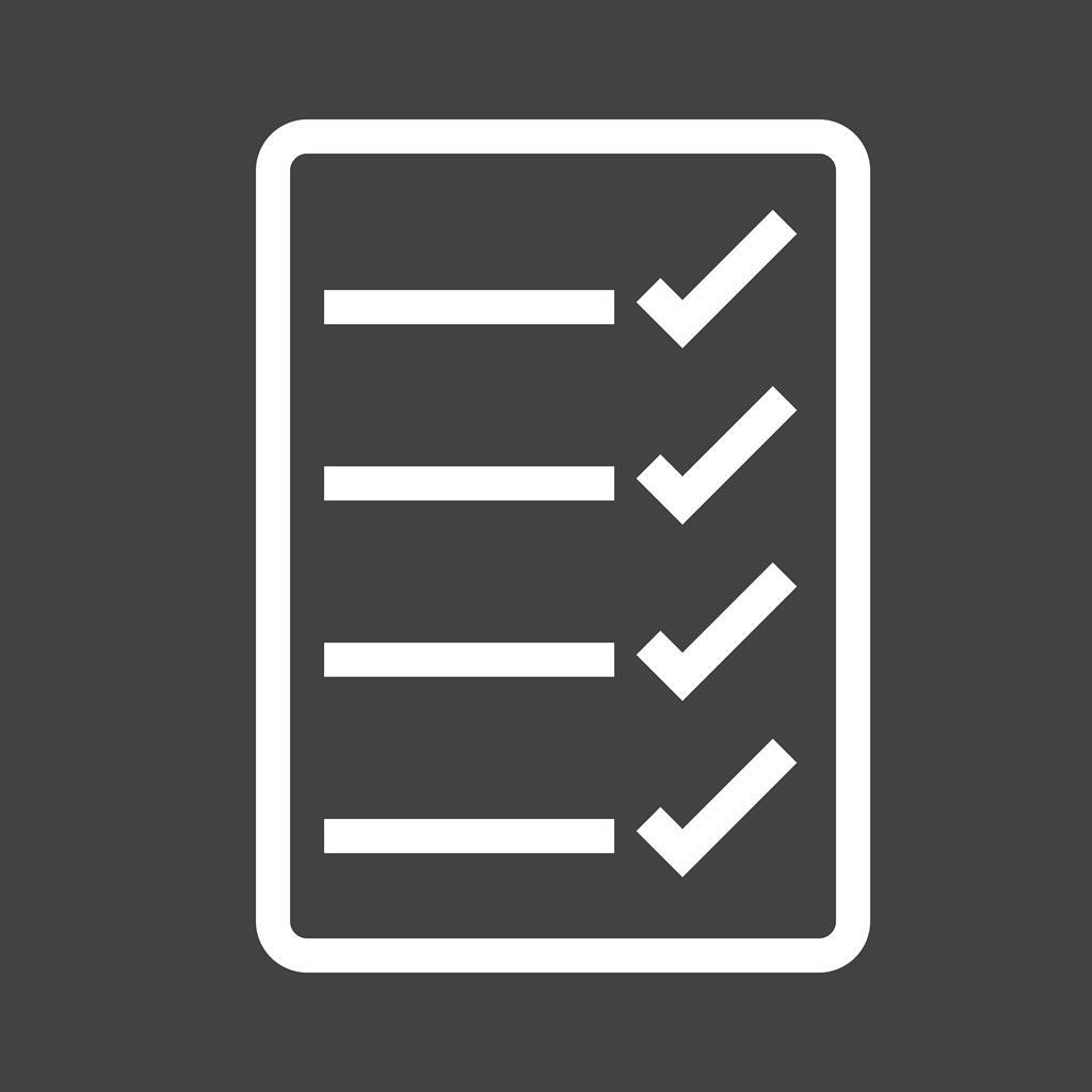 Checklist Line Inverted Icon - IconBunny