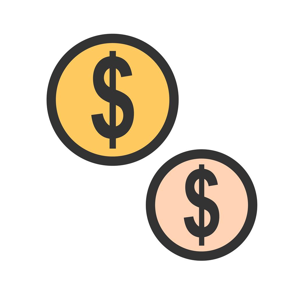 Currencies Line Filled Icon - IconBunny