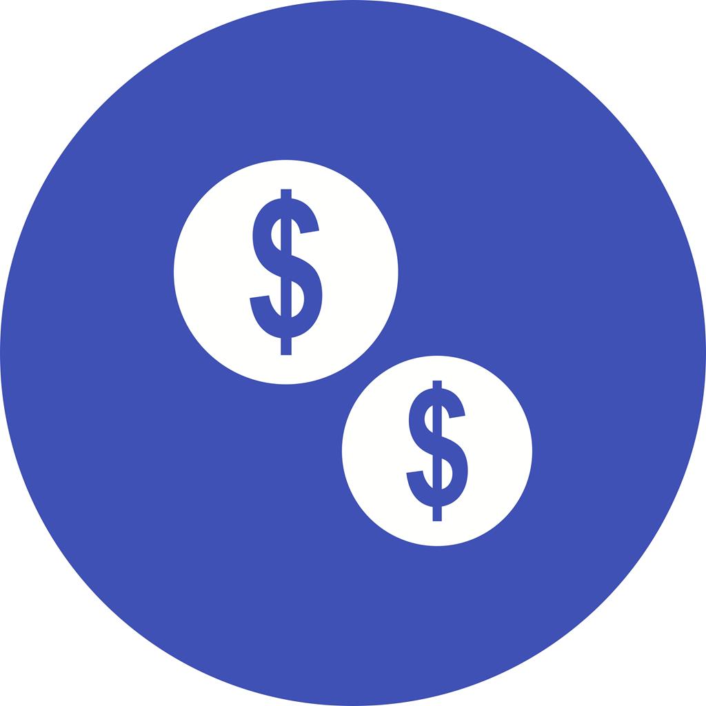 Currencies Flat Round Icon - IconBunny