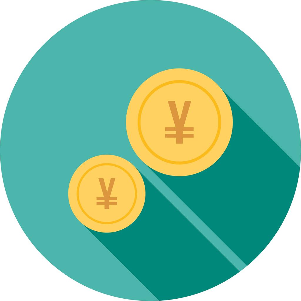 Currency II Flat Shadowed Icon - IconBunny