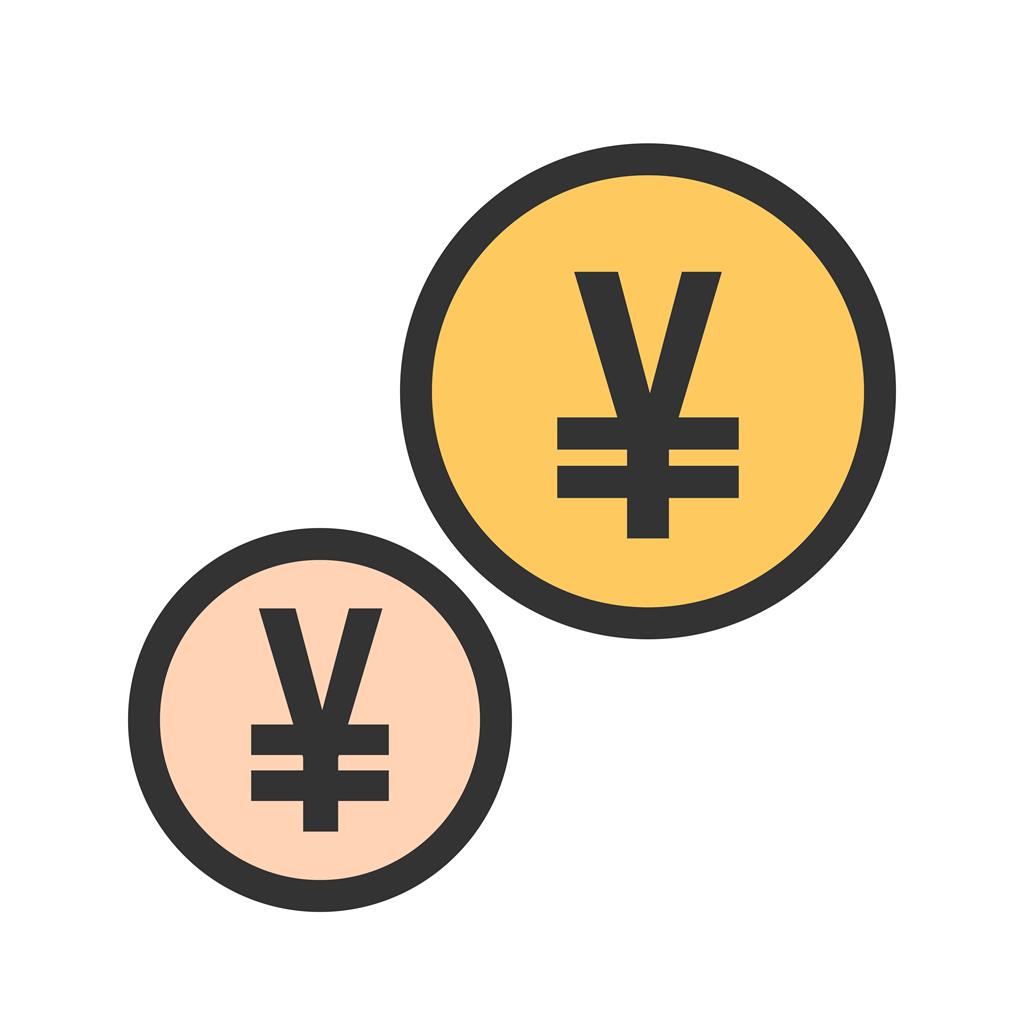 Currency II Line Filled Icon - IconBunny