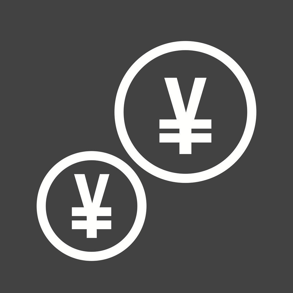 Currency II Line Inverted Icon - IconBunny