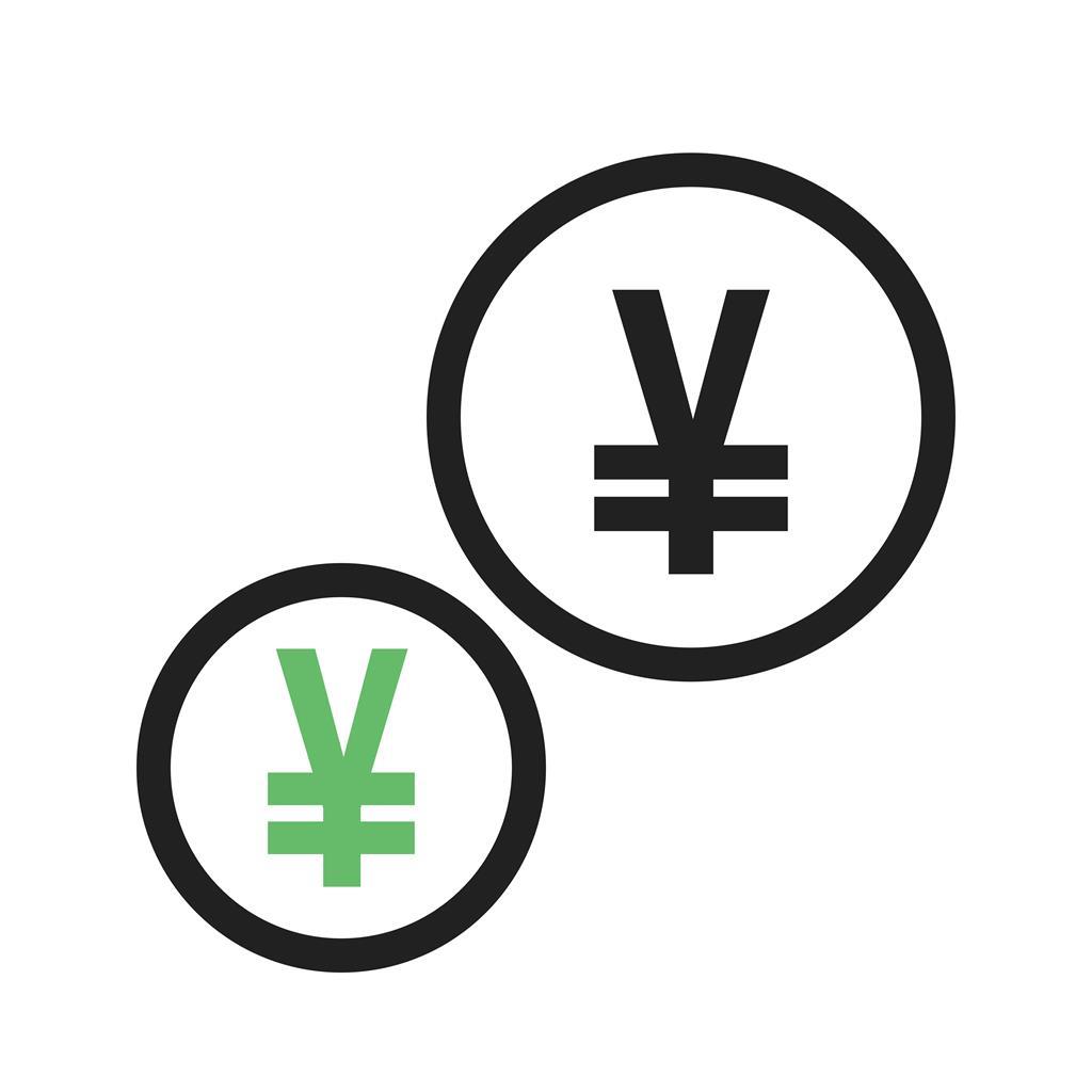 Currency II Line Green Black Icon - IconBunny